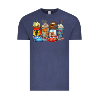 Vintage Denim cartoon characters coffee cups Vintage Tee - Zillion Design Studio