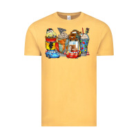 Vintage Mustard cartoon characters coffee cups Vintage Tee - Zillion Design Studio