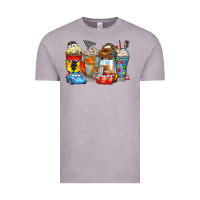Vintage Zinc cartoon characters coffee cups Vintage Tee - Zillion Design Studio