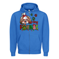 True Royal merry pawmas christmas shih tzu Zipper Hoodie - Jasminsmagicworld