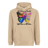 Mushroom we believe in miracles fight cancer in all colors Heavyweight Hoodie - MaliasSmallBusiness