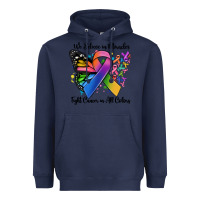 Navy we believe in miracles fight cancer in all colors Heavyweight Hoodie - MaliasSmallBusiness