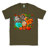 Army Green western leopard  fall   hearts Classic Tee - AdoDesignShop