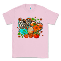 Bubblegum Pink western leopard  fall   hearts Classic Tee - AdoDesignShop