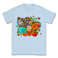 Dusty Blue western leopard  fall   hearts Classic Tee - AdoDesignShop