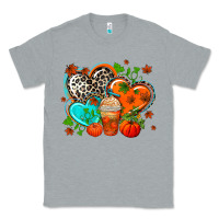 Heather Grey western leopard  fall   hearts Classic Tee - AdoDesignShop