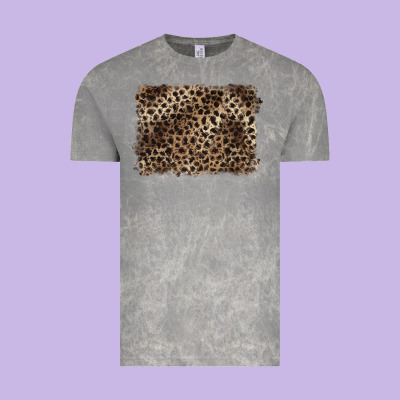 Handdrawn Leopard Pattern Brown Vintage Tee Designed By Barkaloodesign