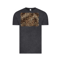 Vintage Black handdrawn leopard pattern brown Vintage Tee - BarkalooDesign