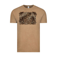 Vintage Coffee handdrawn leopard pattern brown Vintage Tee - BarkalooDesign