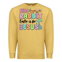 Antique Gold silly rabbit easter is for jesus Premium Sweatshirt - MaliasSmallBusiness