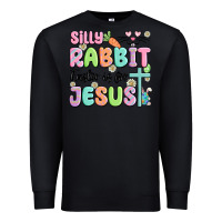Black silly rabbit easter is for jesus Premium Sweatshirt - MaliasSmallBusiness