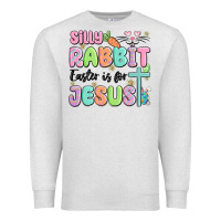 Oatmeal Heather silly rabbit easter is for jesus Premium Sweatshirt - MaliasSmallBusiness