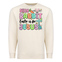 Sandshell silly rabbit easter is for jesus Premium Sweatshirt - MaliasSmallBusiness