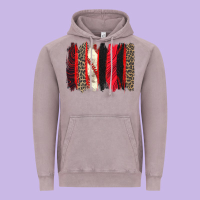 Baseball Brushstroke Vintage Hoodie Designed By Zillion Design Studio
