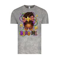 Cloud Rock bead me mardi gras afro messy bun Vintage Tee - texasbilliewilder