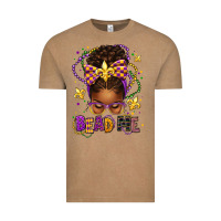 Vintage Coffee bead me mardi gras afro messy bun Vintage Tee - texasbilliewilder