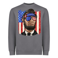 Storm American flag with lincoln Heavyweight Sweatshirt - texasbilliewilder