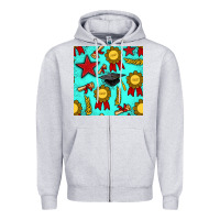 Heather Grey graduation seamless pattern Zipper Hoodie - BundleAndBundleShop