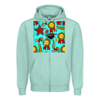 Seafoam graduation seamless pattern Zipper Hoodie - BundleAndBundleShop