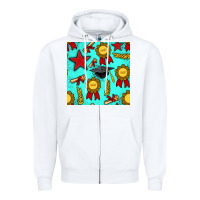 White graduation seamless pattern Zipper Hoodie - BundleAndBundleShop