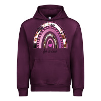 Mauve Wine Valentines Day Rainbow, Valentines Day Rainbow Cowhide, Urban Hoodie - Bettercallsaul