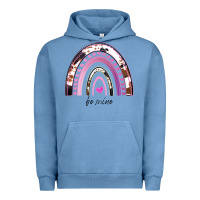 Pigment Pebble Blue Valentines Day Rainbow, Valentines Day Rainbow Cowhide, Urban Hoodie - Bettercallsaul
