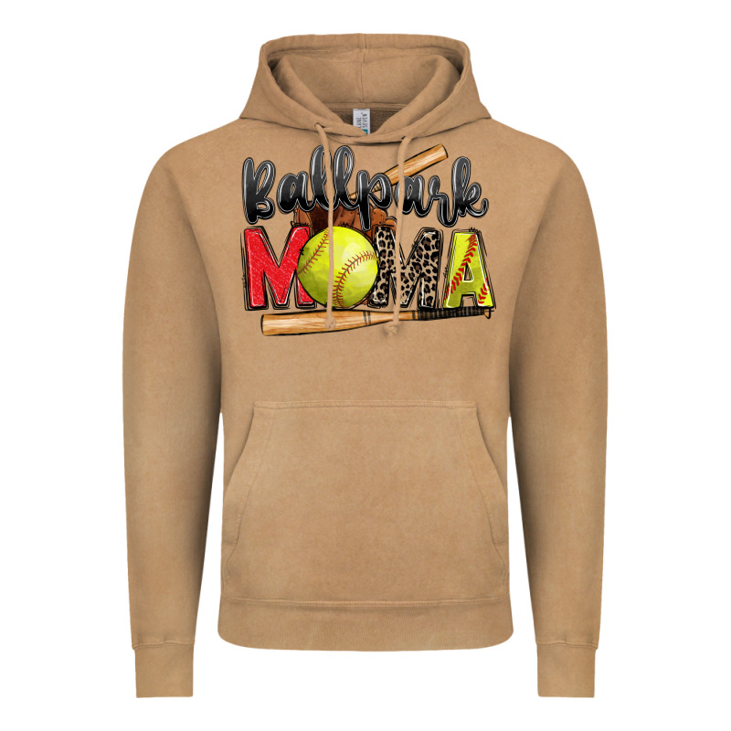Ballpark Mama Softball Vintage Hoodie by Zillion Design Studio | Teevron