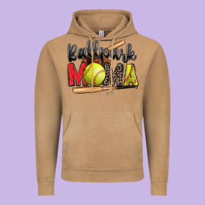 Ballpark Mama Softball Vintage Hoodie Designed By Zillion Design Studio