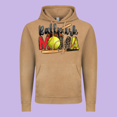 Ballpark Mama Softball Vintage Hoodie Designed By Zillion Design Studio