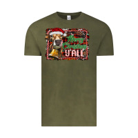 Vintage Olive merry christmas y'all Vintage Tee - RanaPortraitStore