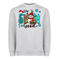 Heather Grey up to snow good Heavyweight Sweatshirt - Zillion Design Studio