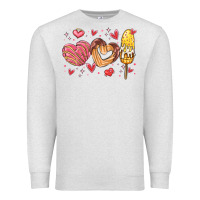 Oatmeal Heather valentines day mexican food Premium Sweatshirt - MaliasSmallBusiness