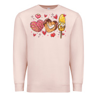 Pale Pink valentines day mexican food Premium Sweatshirt - MaliasSmallBusiness