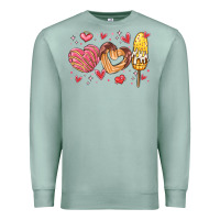 Seafoam valentines day mexican food Premium Sweatshirt - MaliasSmallBusiness