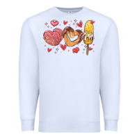 White valentines day mexican food Premium Sweatshirt - MaliasSmallBusiness