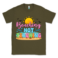 Beaching Not Teaching Black Back Classic Tee | Teevron
