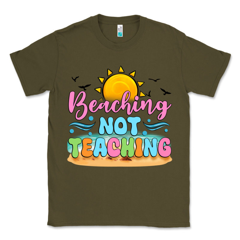 Beaching Not Teaching Black Back Classic Tee by JahusDesignShop | Teevron