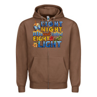 Chestnut eight night and eight light for hanukkah Zipper Hoodie - AdoDesignShop