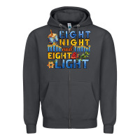 Smoke eight night and eight light for hanukkah Zipper Hoodie - AdoDesignShop