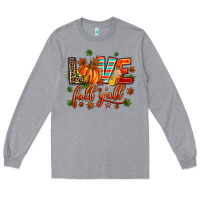 Heather Grey love fall  yall Long Sleeve Tee - AdoDesignShop