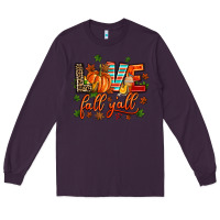 Plum love fall  yall Long Sleeve Tee - AdoDesignShop