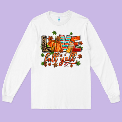 Love Fall  Yall Long Sleeve Tee Designed By Adodesignshop