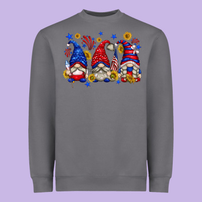 Heavyweight Sweatshirt American gnomes with sunflowers