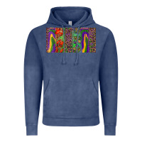 Vintage Denim Mardi gras brushstrokes crawfish fleur de lis Vintage Hoodie - RanaPortraitStore