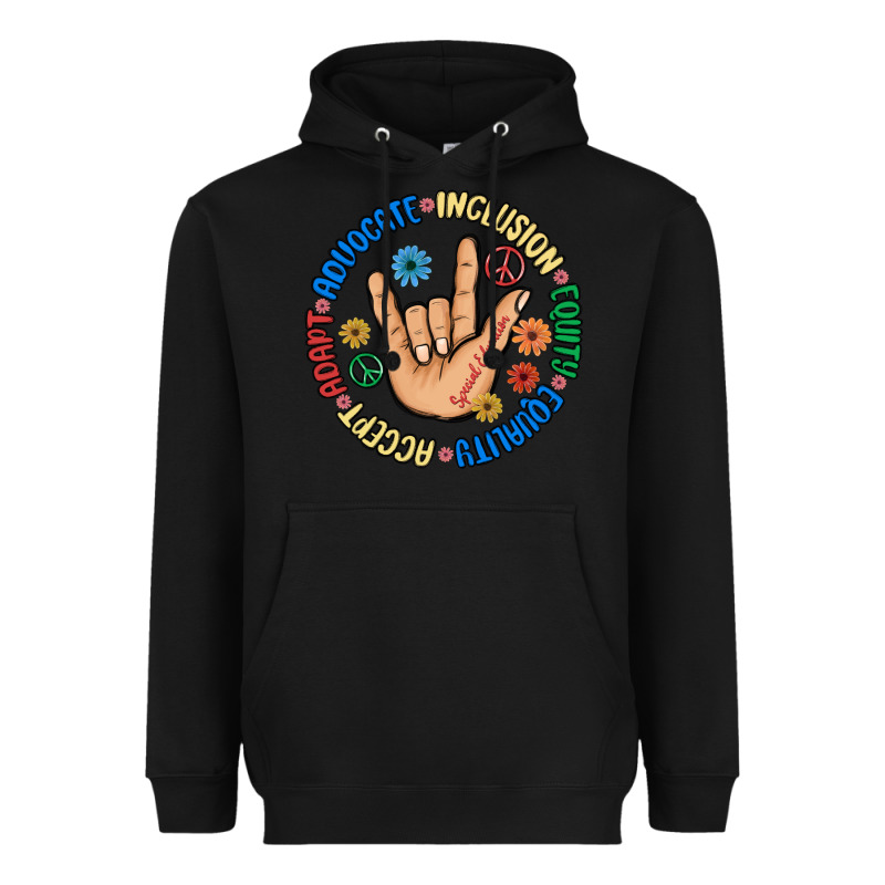 Advocate Inclusion Equity Equality Accept Adapt Heavyweight Hoodie by MaliasSmallBusiness | Teevron