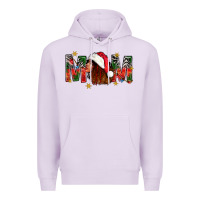 Lilac Western Mom With Woman In Santa Hat Premium Hoodie - BundleAndBundleShop