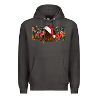 Smoke Western Mom With Woman In Santa Hat Premium Hoodie - BundleAndBundleShop