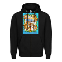 Black candlestick with parchment Zipper Hoodie - AdoDesignShop
