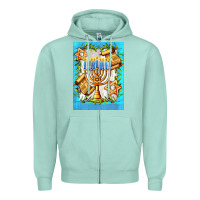 Seafoam candlestick with parchment Zipper Hoodie - AdoDesignShop