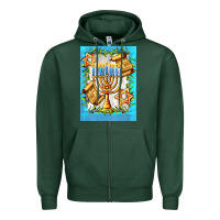 Sports Green candlestick with parchment Zipper Hoodie - AdoDesignShop